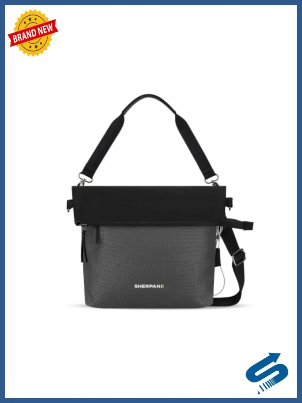 Anti-Theft Reversible Crossbody Tote with RFID Protection, Recycled Nylon,